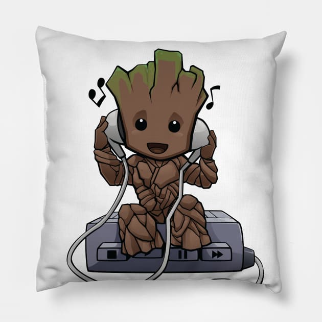 Baby Groot walkman Pillow by Xar623