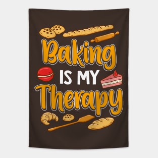 Baking Is My Therapy Baker Bakery Tapestry