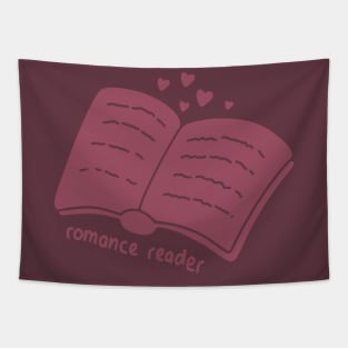 Romance reader red pink/purple simple design with hearts for readers Tapestry