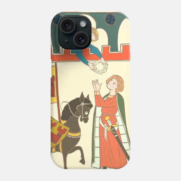 Medieval Courtly Love Scene Phone Case by MariOyama