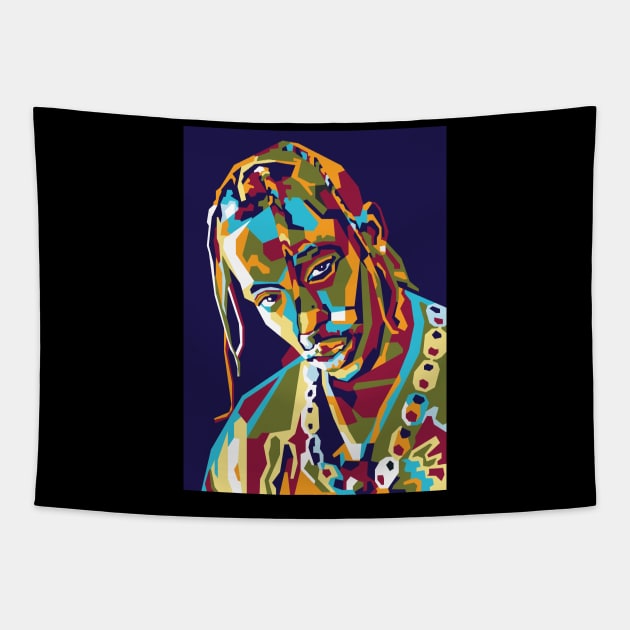 Abstract Best rapper in wpap Tapestry by smd90