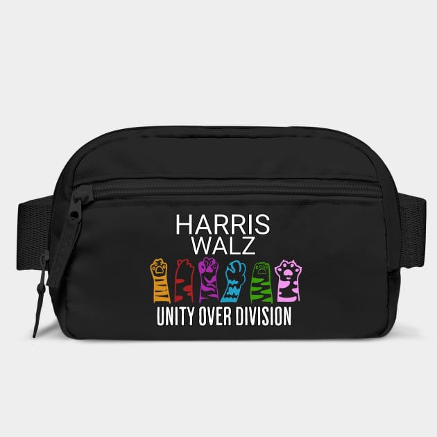Harris Walz Unity Over Division cat dog paws design by Luxinda
