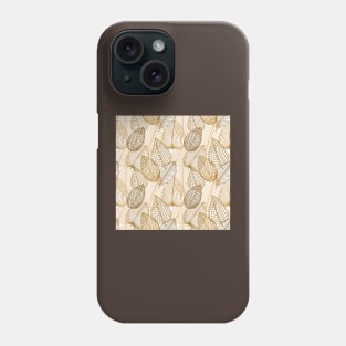 Beautiful White And Brown Floral Pattern Phone Case