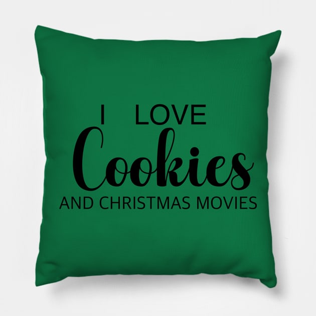 Cookies and Christmas Movies Pillow by Hallmarkies Podcast Store