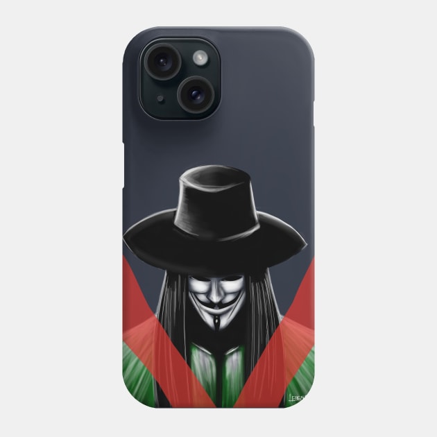the mask for v for vendetta Phone Case by jorge_lebeau