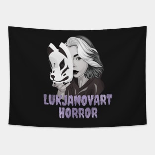 Monochrome LukjanovArt Horror Youtuber Merch Tapestry