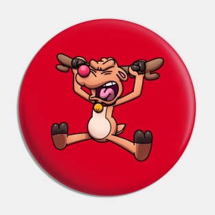 Furious Christmas Reindeer Pin