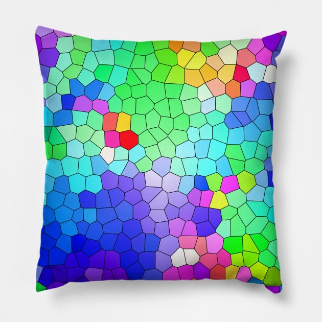 Abstract Mosaic 2 Pillow by Graphic Dinosaur