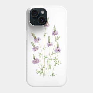 purple prairie clover watercolor Phone Case