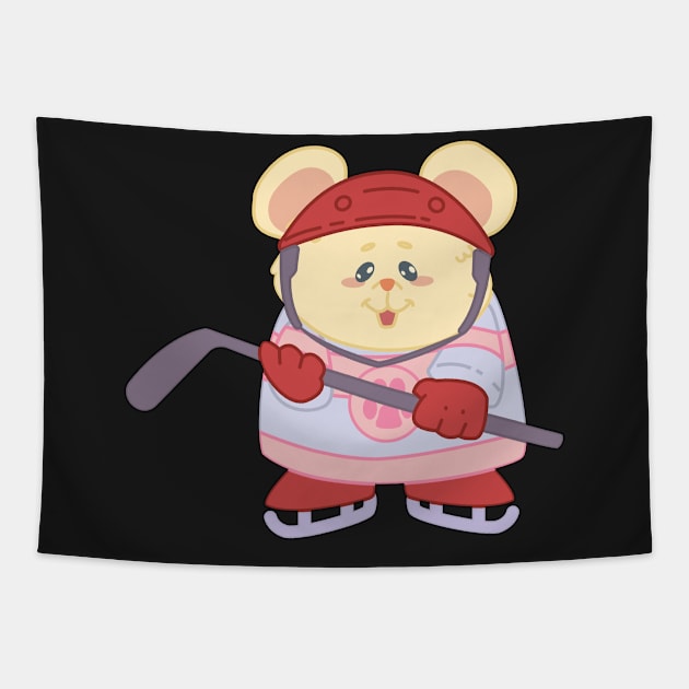 Hokey Cute Rat Hamster Player - Girl Kids gift graphic Tapestry by theodoros20