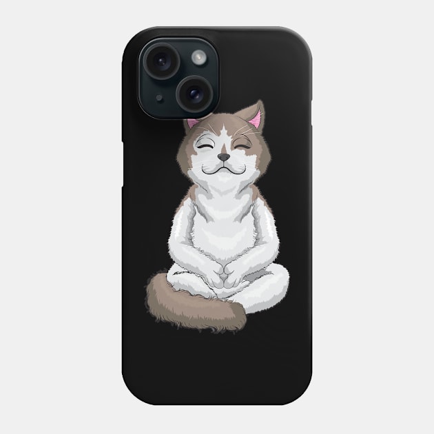 Beautiful tomcat at yoga Phone Case by Markus Schnabel