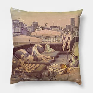 Rusty Art Déco Rooftop Chillout Pillow