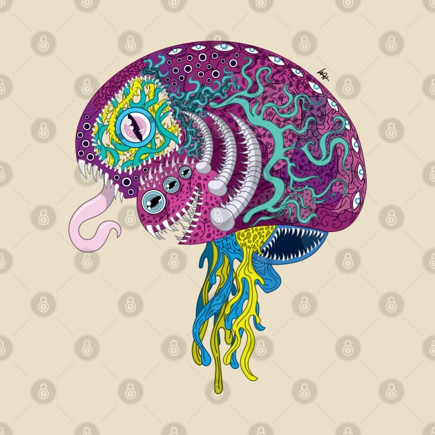 Eldritch Brain by Munchbud Ink