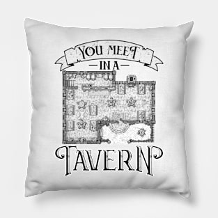 You Meet in a Tavern Old School RPG Fantasy Map Pillow