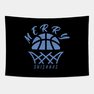 Basketball ball in hoop Tapestry