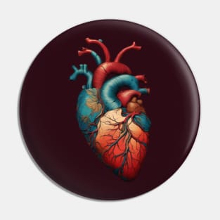 Heart Nouveau Pin