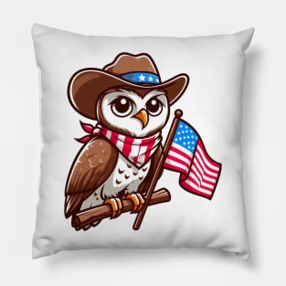 A Whimsical Tribute to American Culture in Cartoon Style T-Shirt Pillow