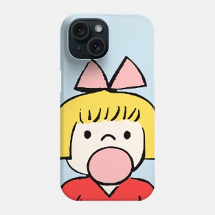 Cute Retro Bubblegum Girl Design Phone Case