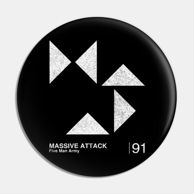 Five Man Army  / Minimalist Graphic Artwork Design Pin by saudade