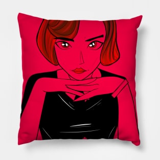 the queens gambit in bloody chess game Pillow