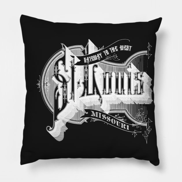 Vintage Saint Louis, MO Pillow by DonDota