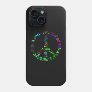 Colorful Peace and Love symbol Phone Case