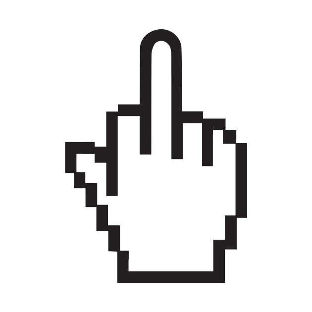 Pixelated Middle Finger T-Shirt by dumbshirts