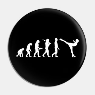 Funny Figure Skating Evolution Gift For Figure Skaters Pin