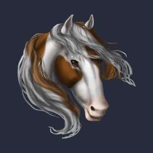 Horse Head - Brown Paint Blue Eyes T-Shirt