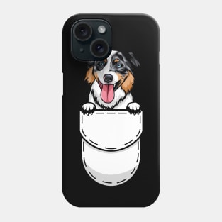 Funny Australian Shepherd Pocket Dog Phone Case