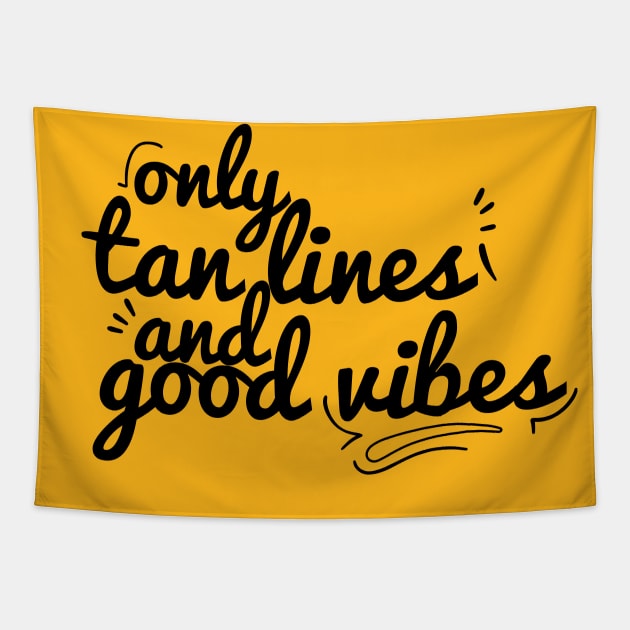 Tan Lines Good Vibes Summer Sun Travel Tapestry by AMRIART