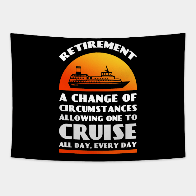 Retirement Plan Cruising Grandpa Cruise Vacation Tapestry by TheBestHumorApparel