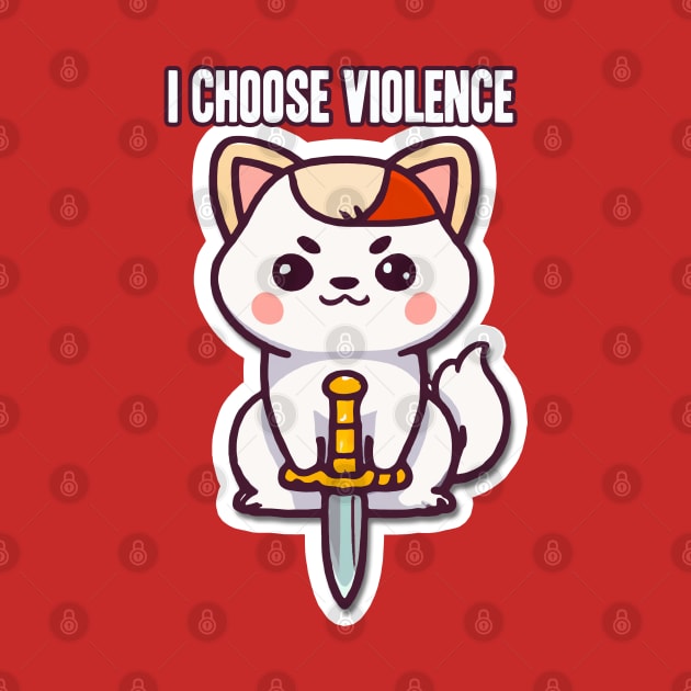 I Choose Violence Dog by karutees