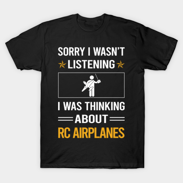 Funny Listening RC Airplane Airplanes Plane Planes - Rc Airplane - T-Shirt