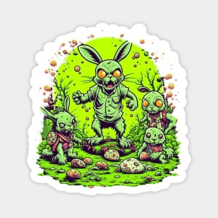 Zombie Easter Bunny Magnet