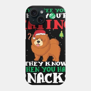 Christmas Dog Eating Snacks Phone Case