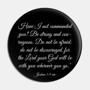 Joshua 1:9 Bible Verse NIV Text Pin