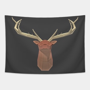 Abstract low poly elk head Tapestry