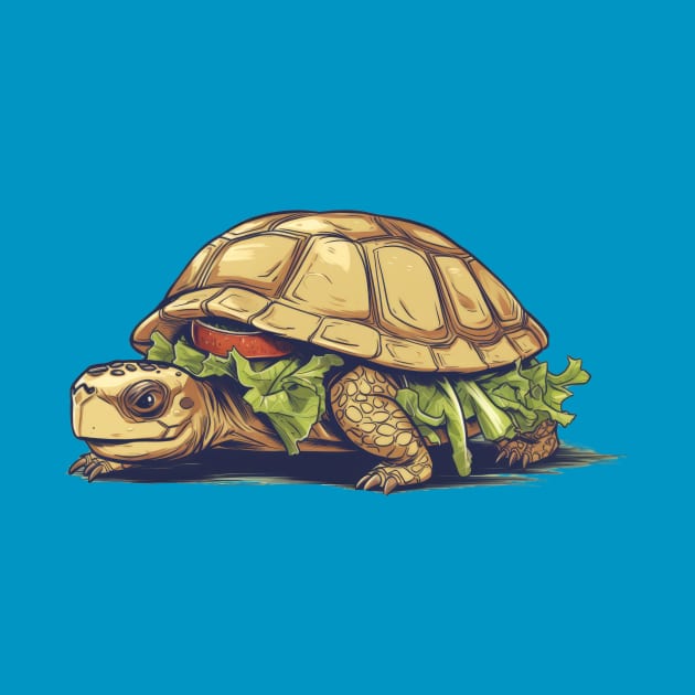 Turtle Sandwich Sticker and Tee Version by JensenArtCo