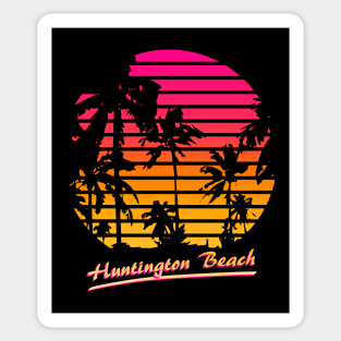 Monogram Huntington Beach California Souvenir Classic Round Sticker