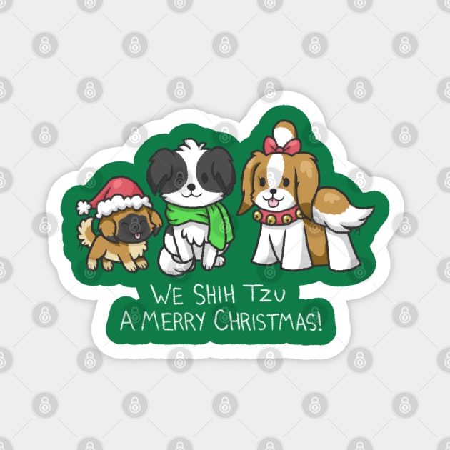 Shih Tzu a Merry Christmas Magnet by MeenGreenie