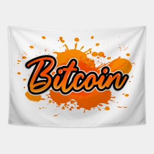 bitcoin street art Tapestry