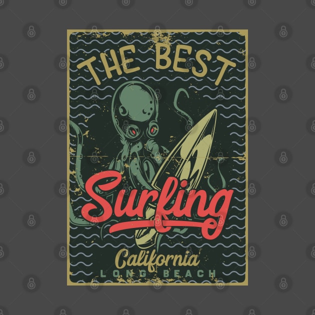 Surfing Octopus california summer waves by SpaceWiz95