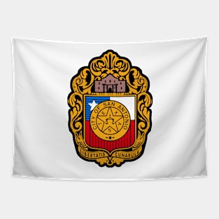 San Antonio Flag Seal Decal Tapestry