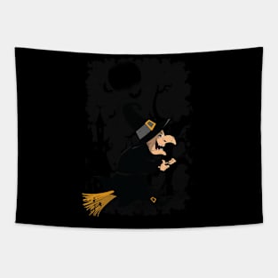 Vintage Comic Witch Tapestry