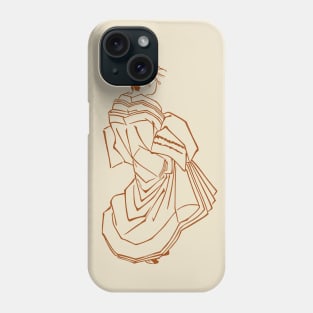 lady cartoon art Phone Case