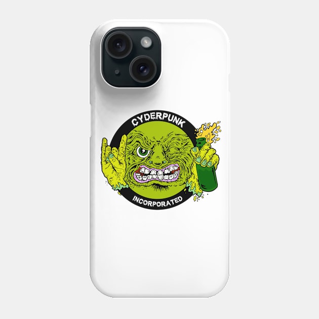 CYDERPUNK INC green on white Phone Case by CYDERPUNK-INC.