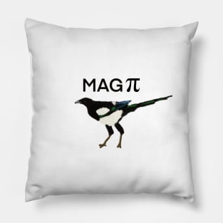 Eurasian Magpie with pi symbol in name Pillow