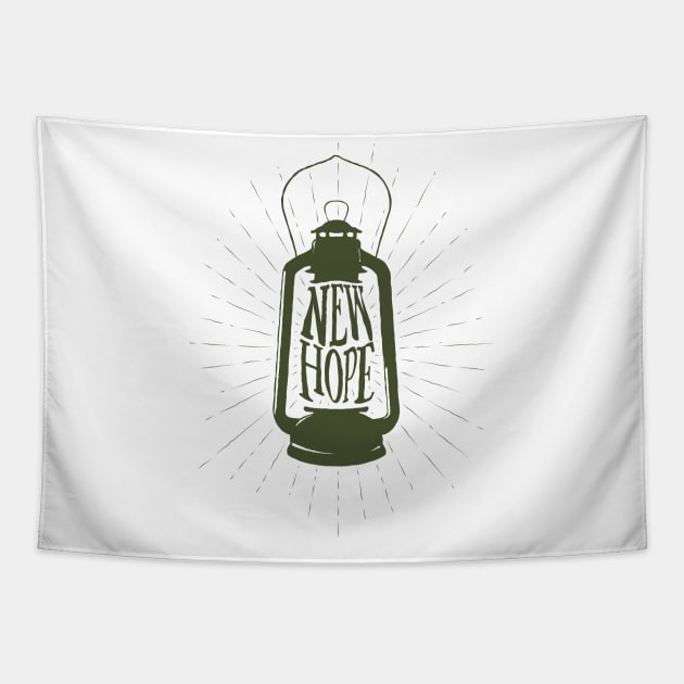 Lantern Of New Hope Tapestry by DephaShop