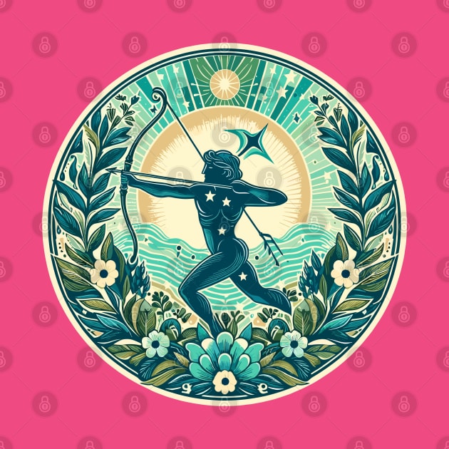 "Sagittarius Celestial Bliss" _ Zodiac Horoscope Star Signs by stickercuffs